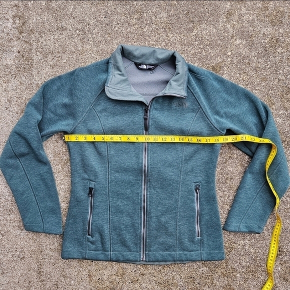The North Face Deep Green Zip Up Jacket Soft Sweatshirt Women's Size Small - Picture 5 of 16